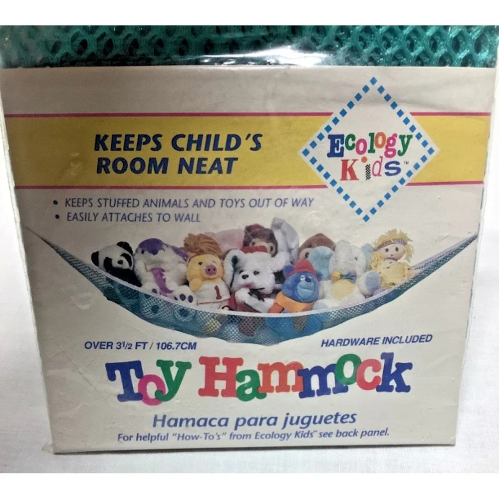 NEW Ecology Kids Toy Hammock 3 1/2 ft Teal Blue For Stuffed Animals Plush Pet Ne